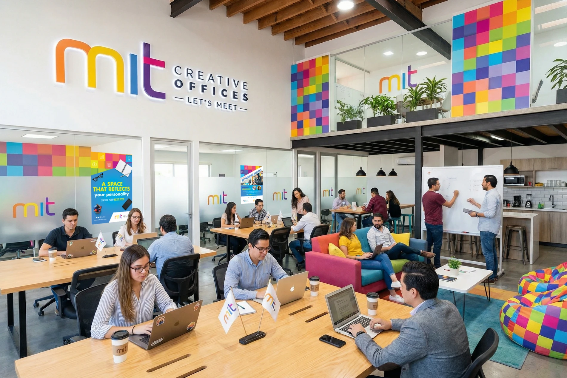 MIT Creative Offices - Vibrant Modern Workspace Interior Branding